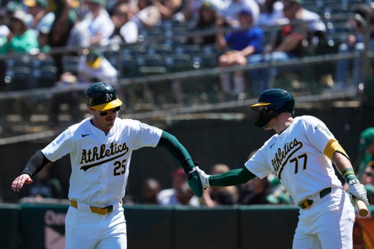 Athletics fall behind early, see six-game win streak snapped against Marlins